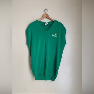 VTG Caldor Crafts Knitwear Made In Ireland Sweater Vest Adult 44 Green Acrylic